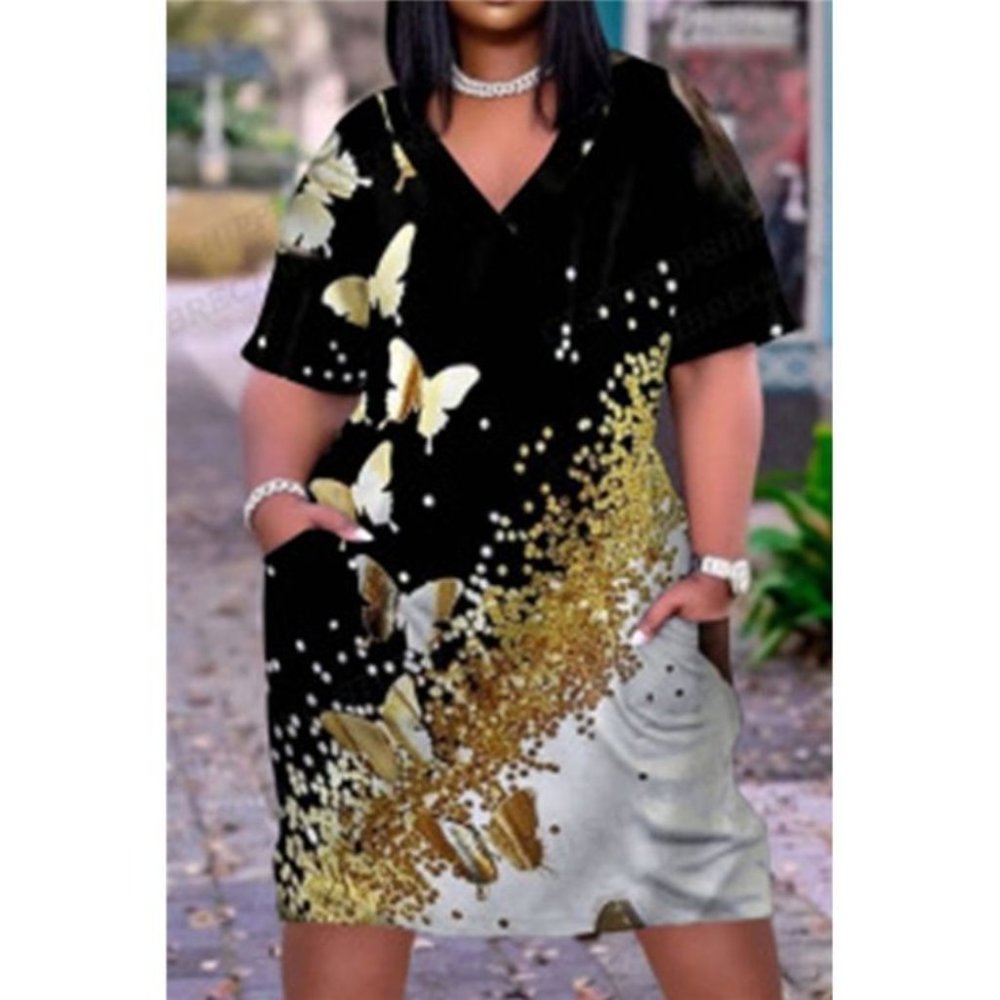 BUTTERFLY ACCENTED DRESS